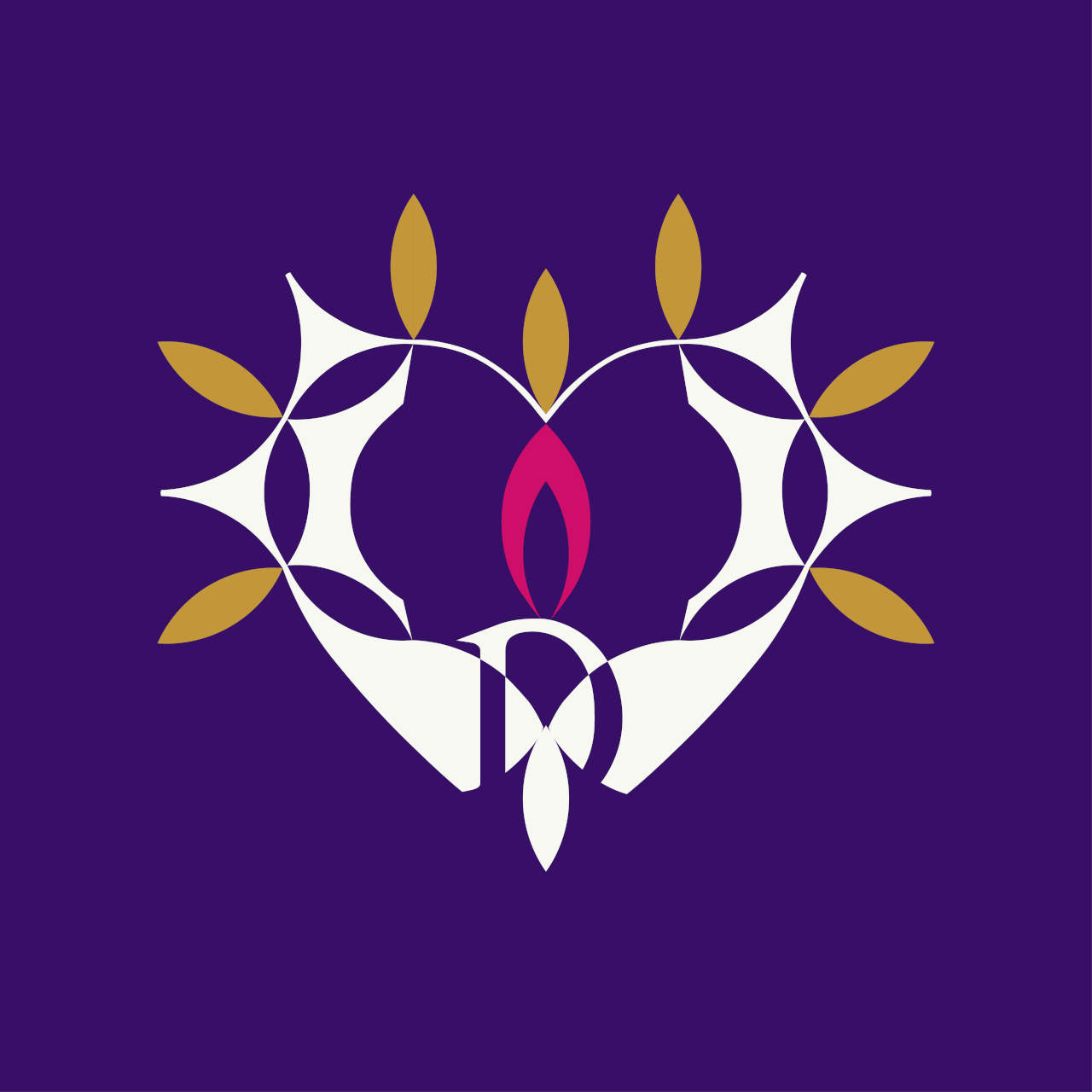Logo a sfondo viola di DAIMON Academy