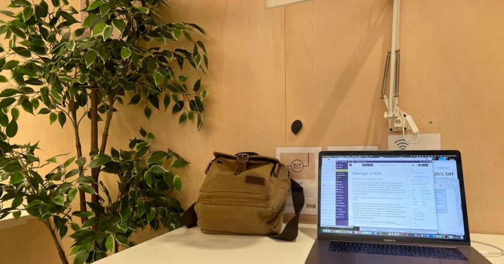 Immagine computer e albero da IKEA